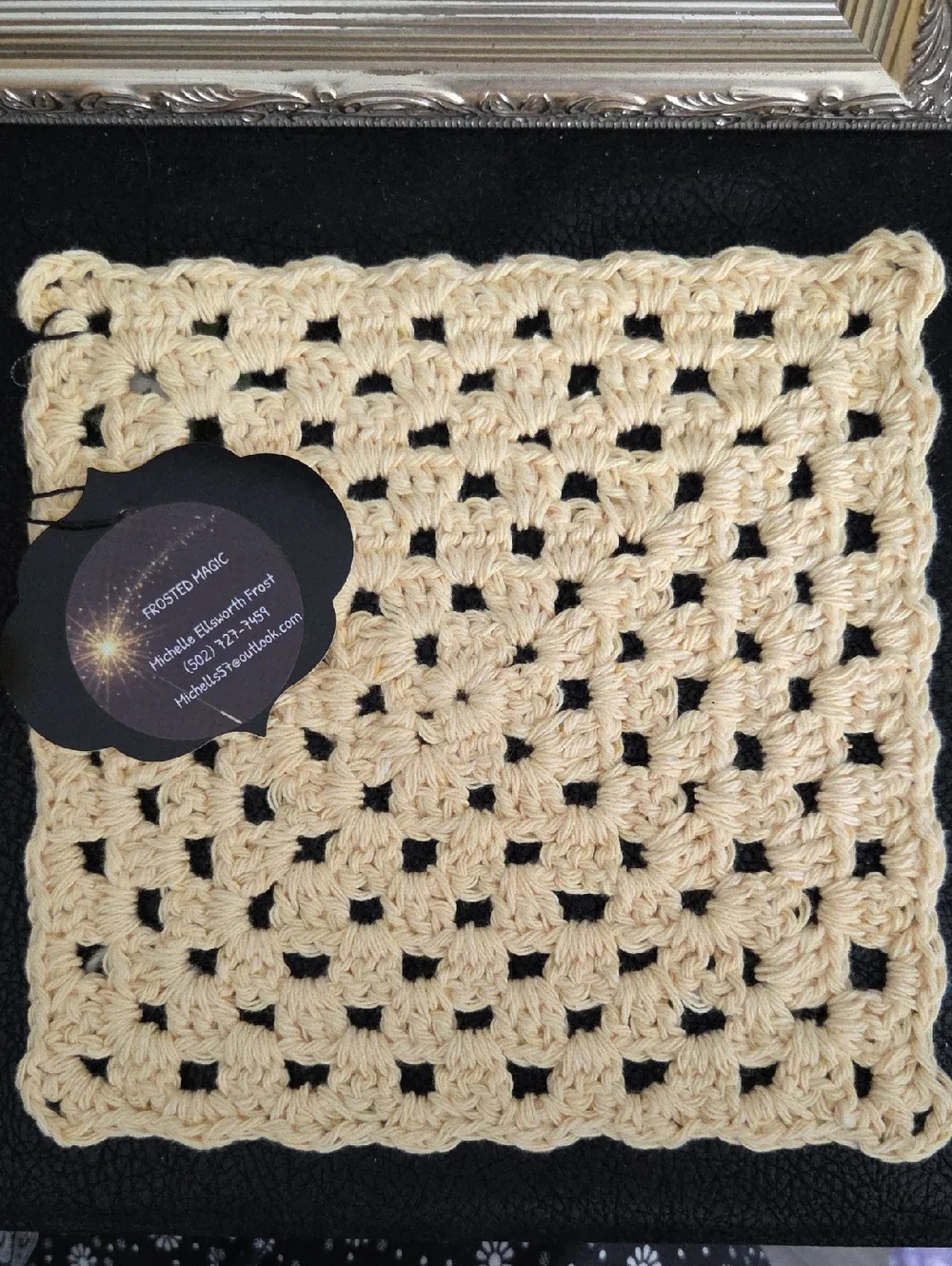 Handmade Crocheted Soft Butter Yellow 100% Cotton Dish & Wash Cloth Set Of 4